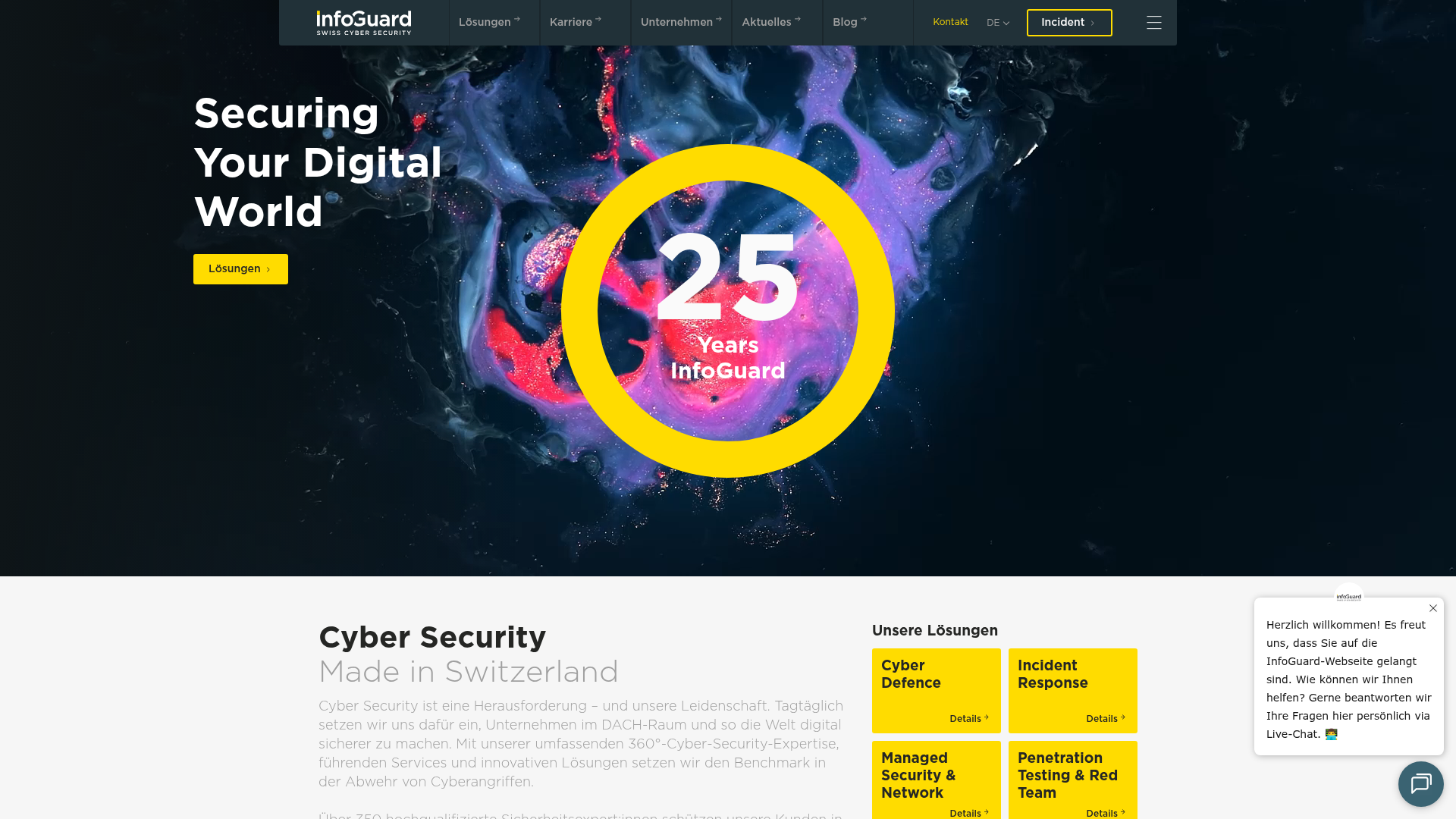 Website von InfoGuard