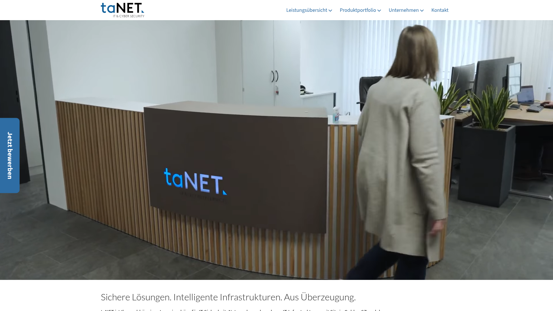 Website von taNET GmbH