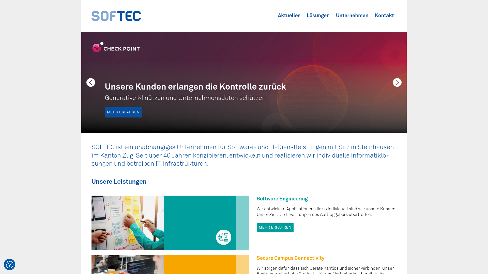 Website von SOFTEC AG