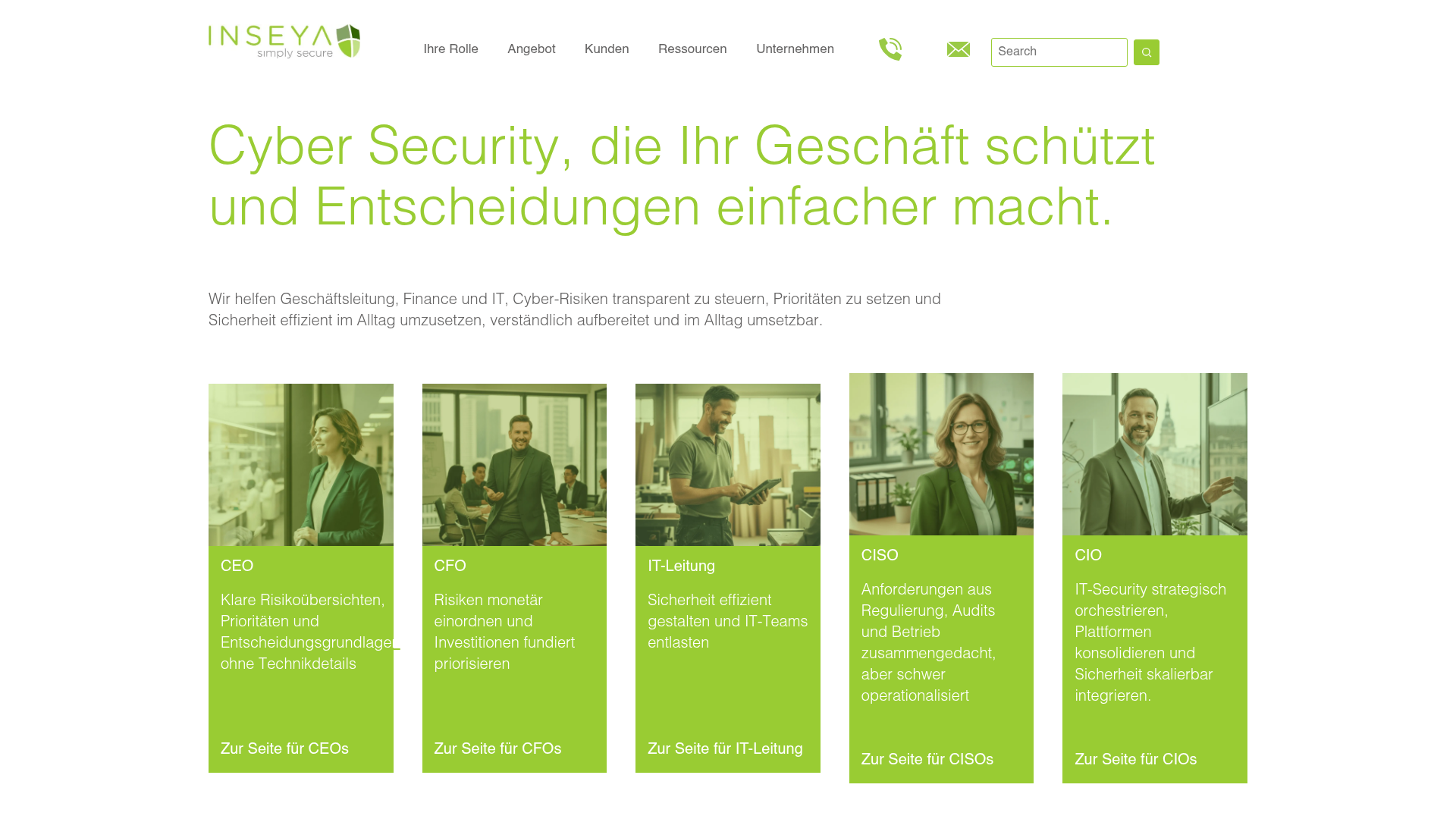 Website von Inseya AG