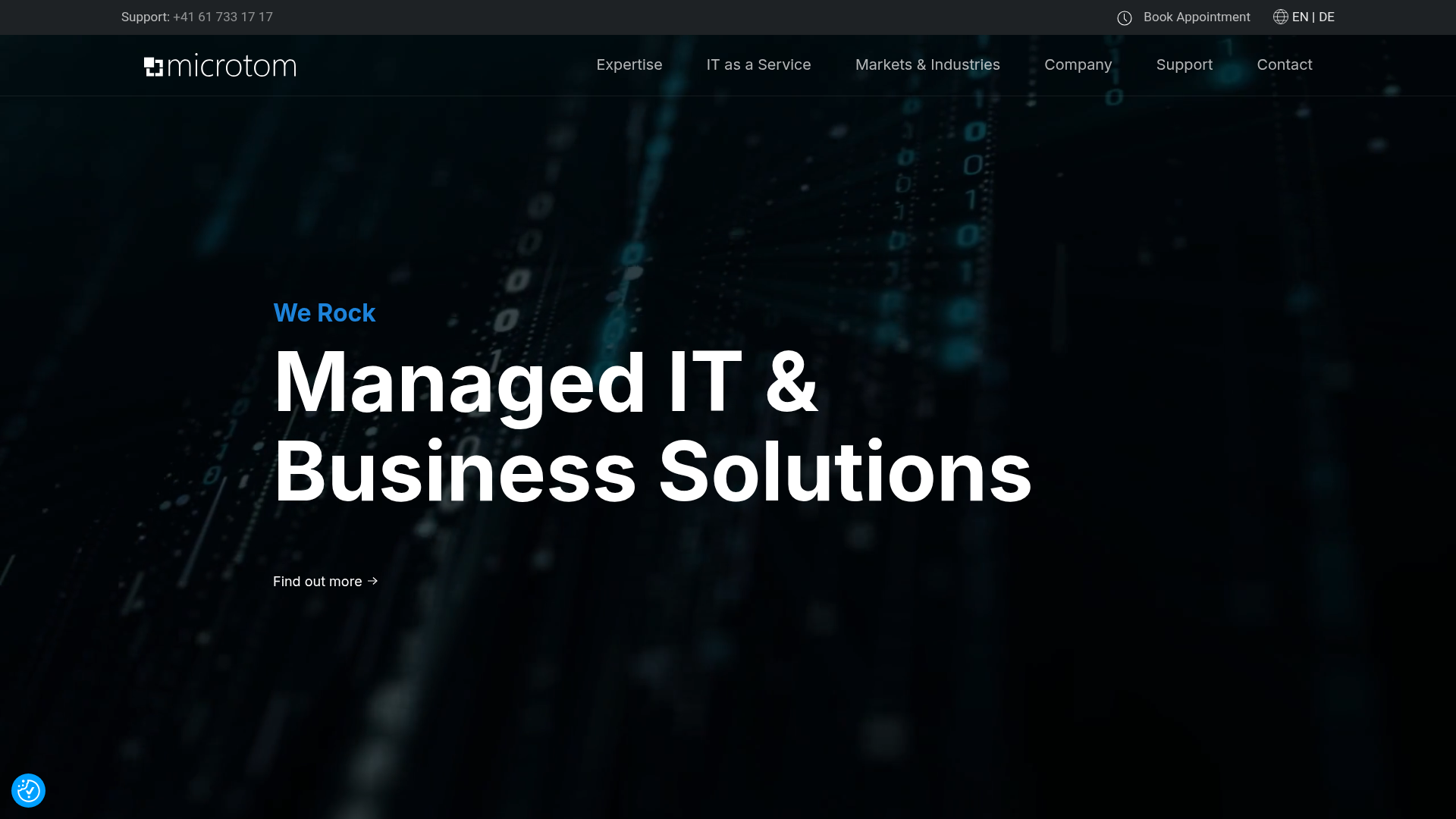 Website von microtom ag