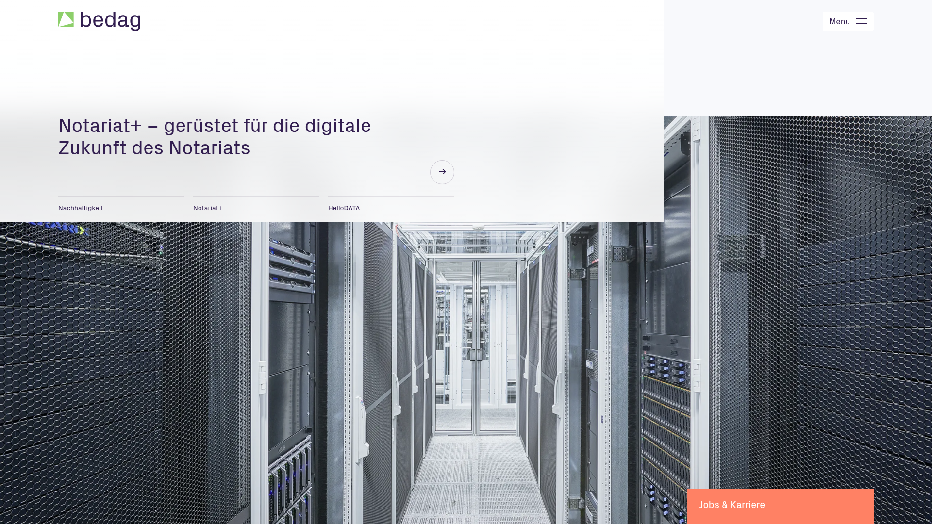 Website von Bedag Informatik AG