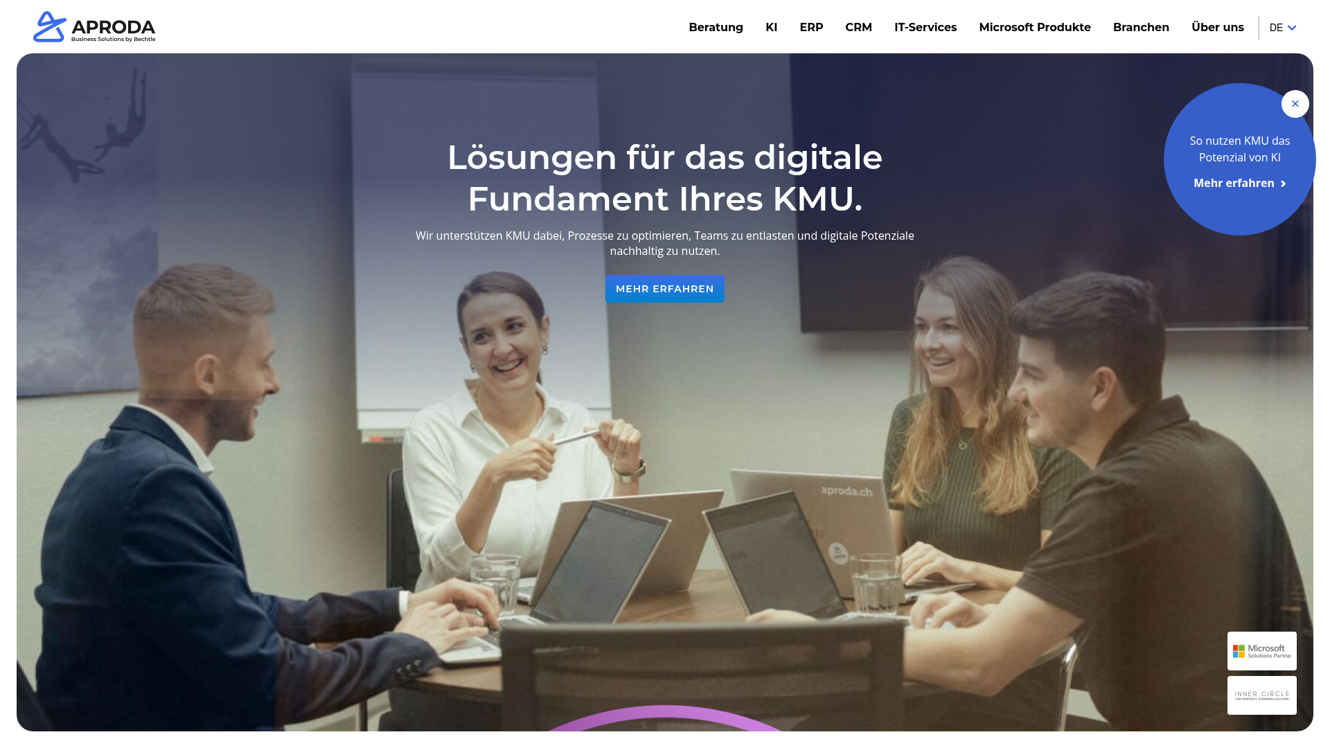 Website of Aproda AG