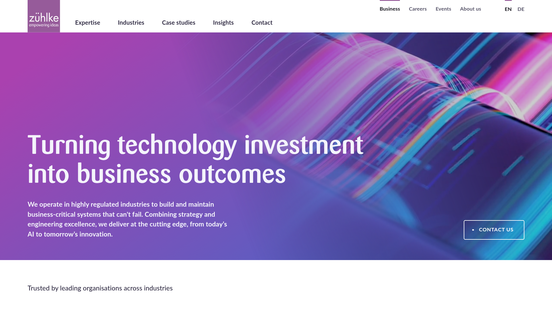 Website von Zühlke Engineering AG