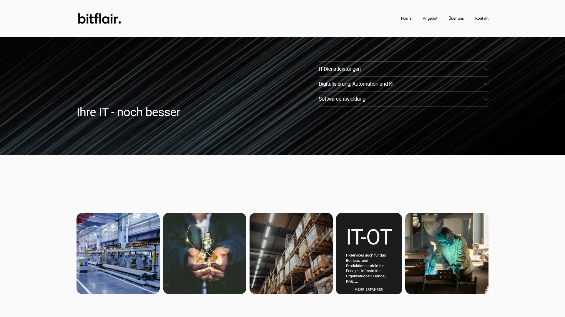 Website von Bitflair GmbH