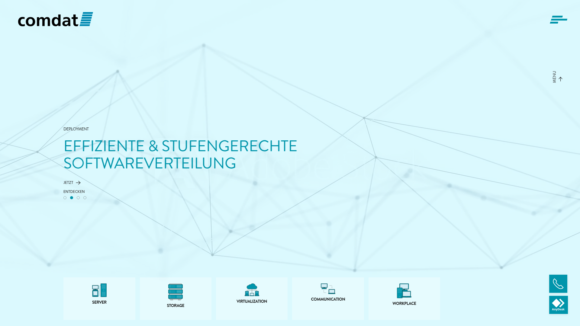 Website von Comdat Datasystems AG