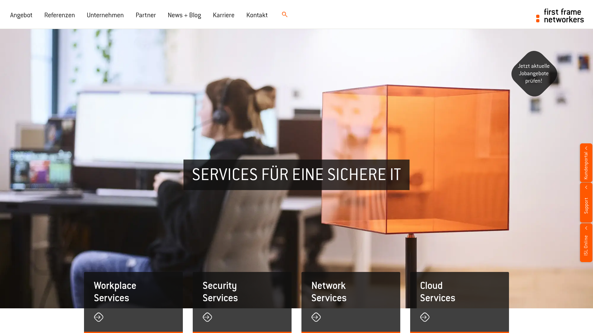 Website of first frame networkers ag