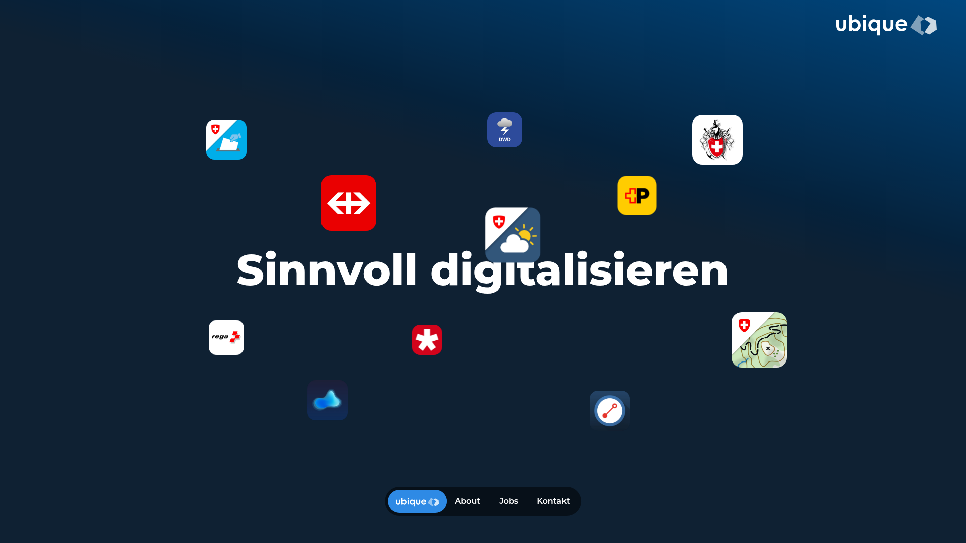 Website von Ubique Innovation AG