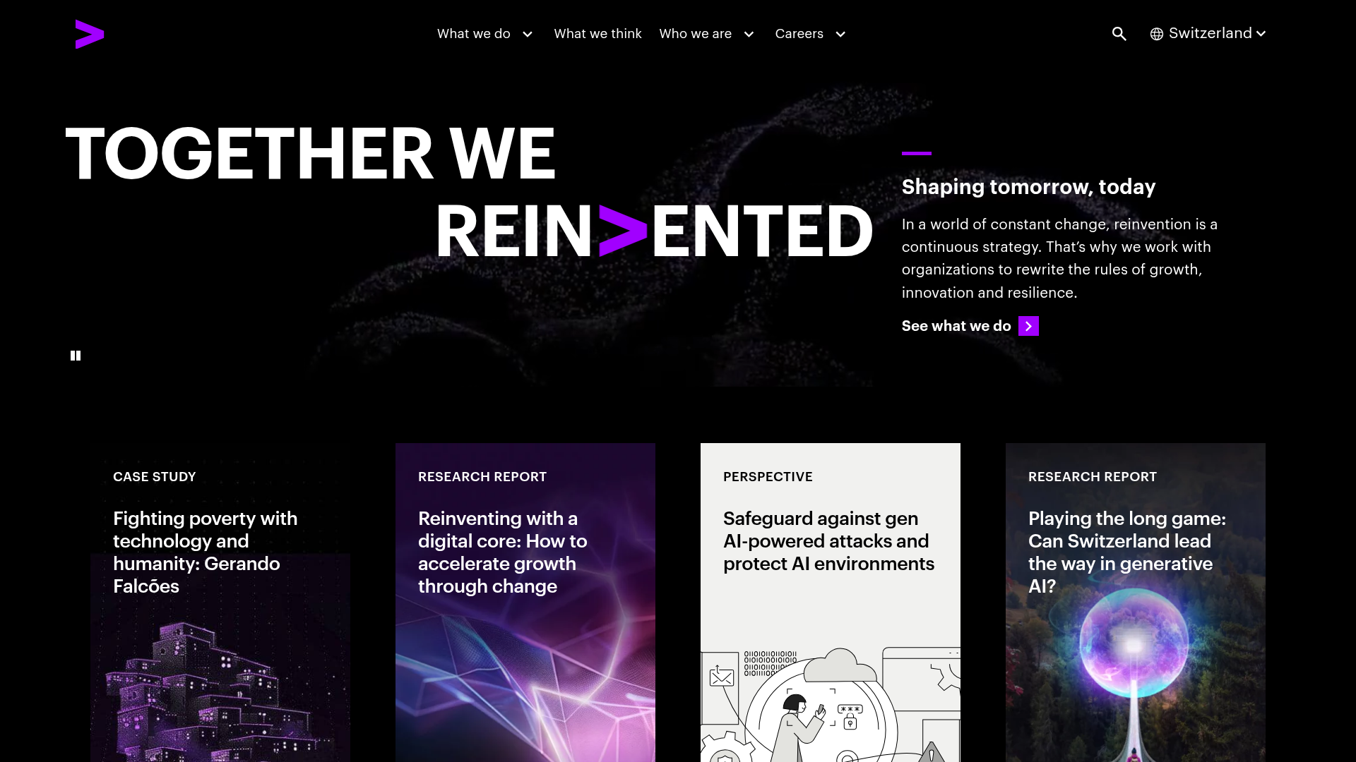 Website of Accenture AG