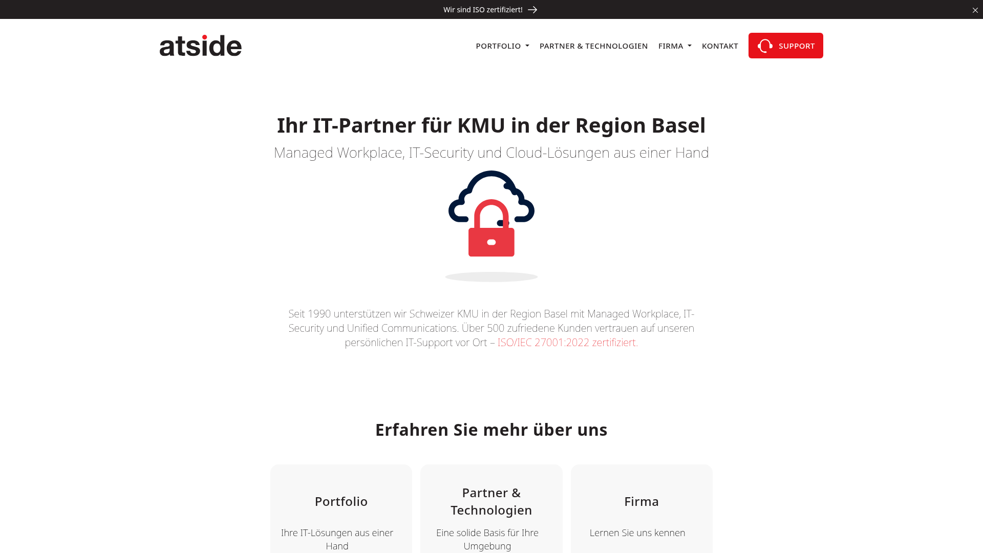 Website von atside AG