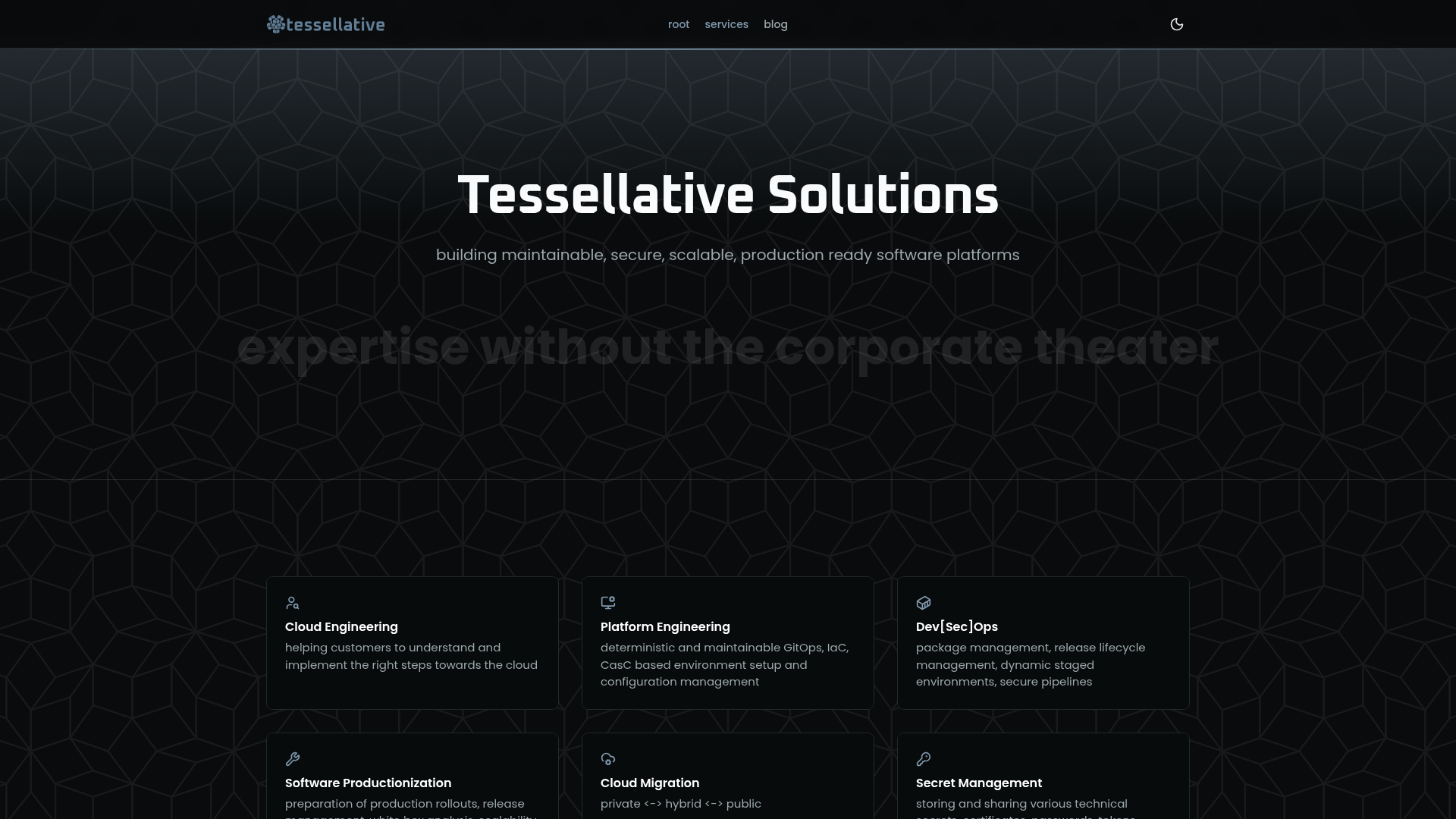 Website von Tessellative Solutions GmbH