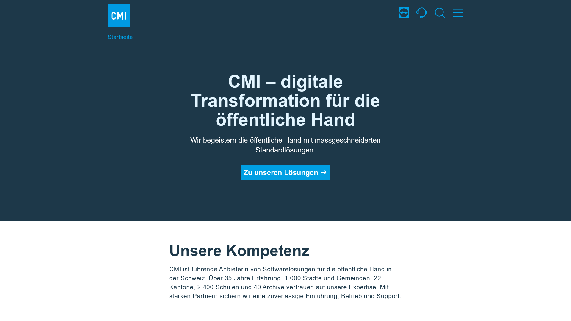 Website von CM Informatik AG