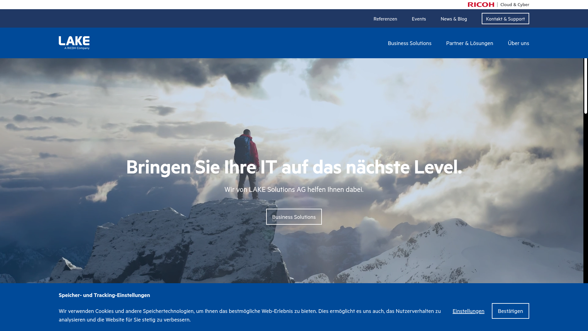 Website von LAKE Solutions AG