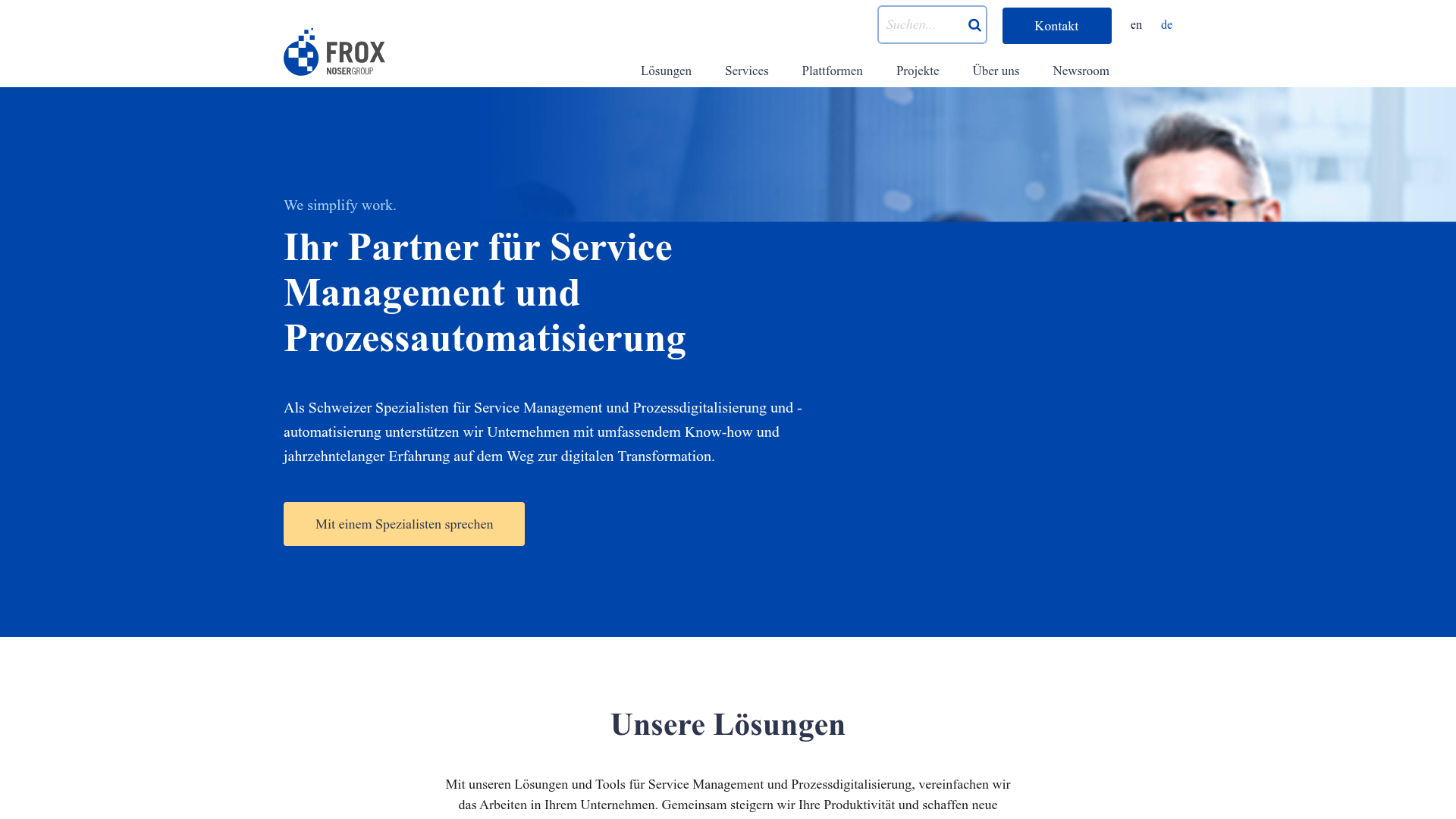Website von FROX AG