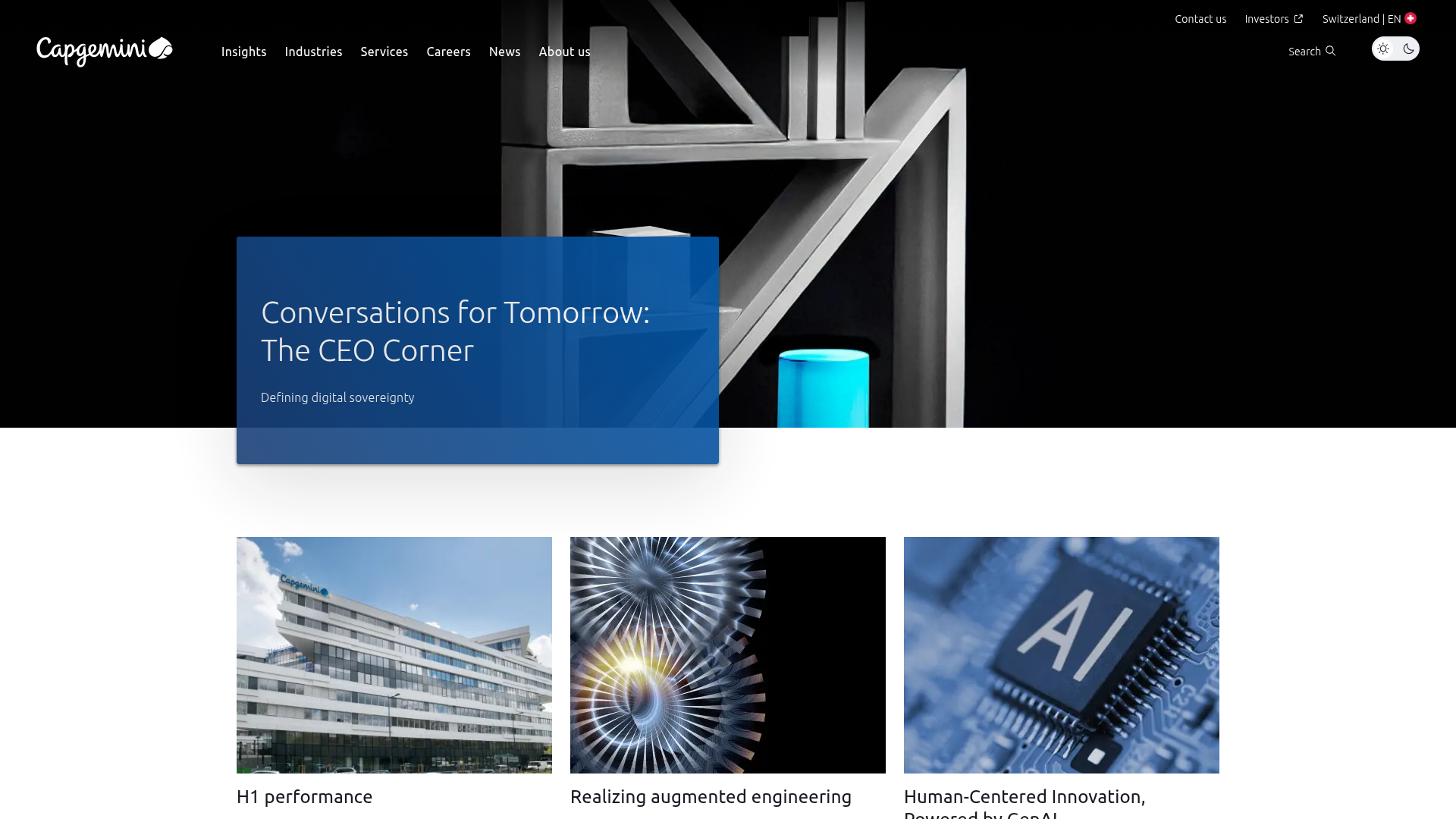 Website von Capgemini Schweiz AG