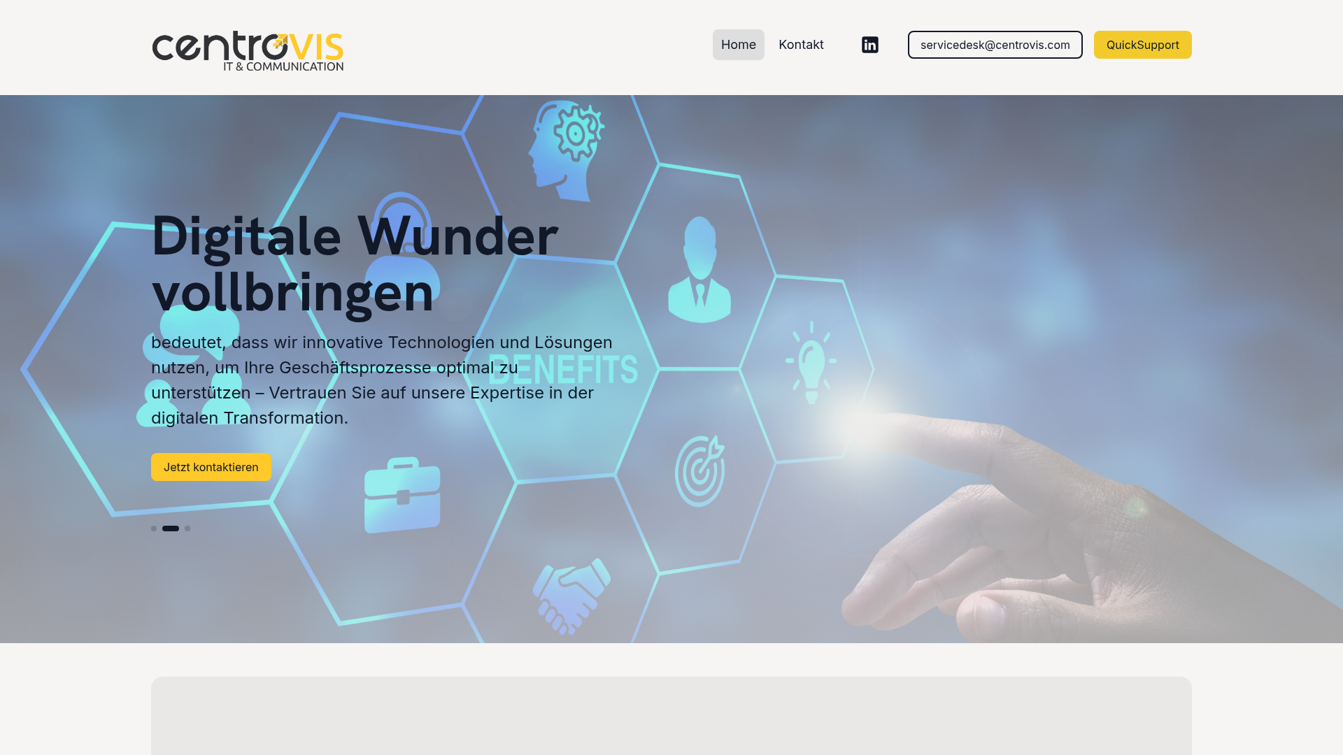 Website von centrovis GmbH