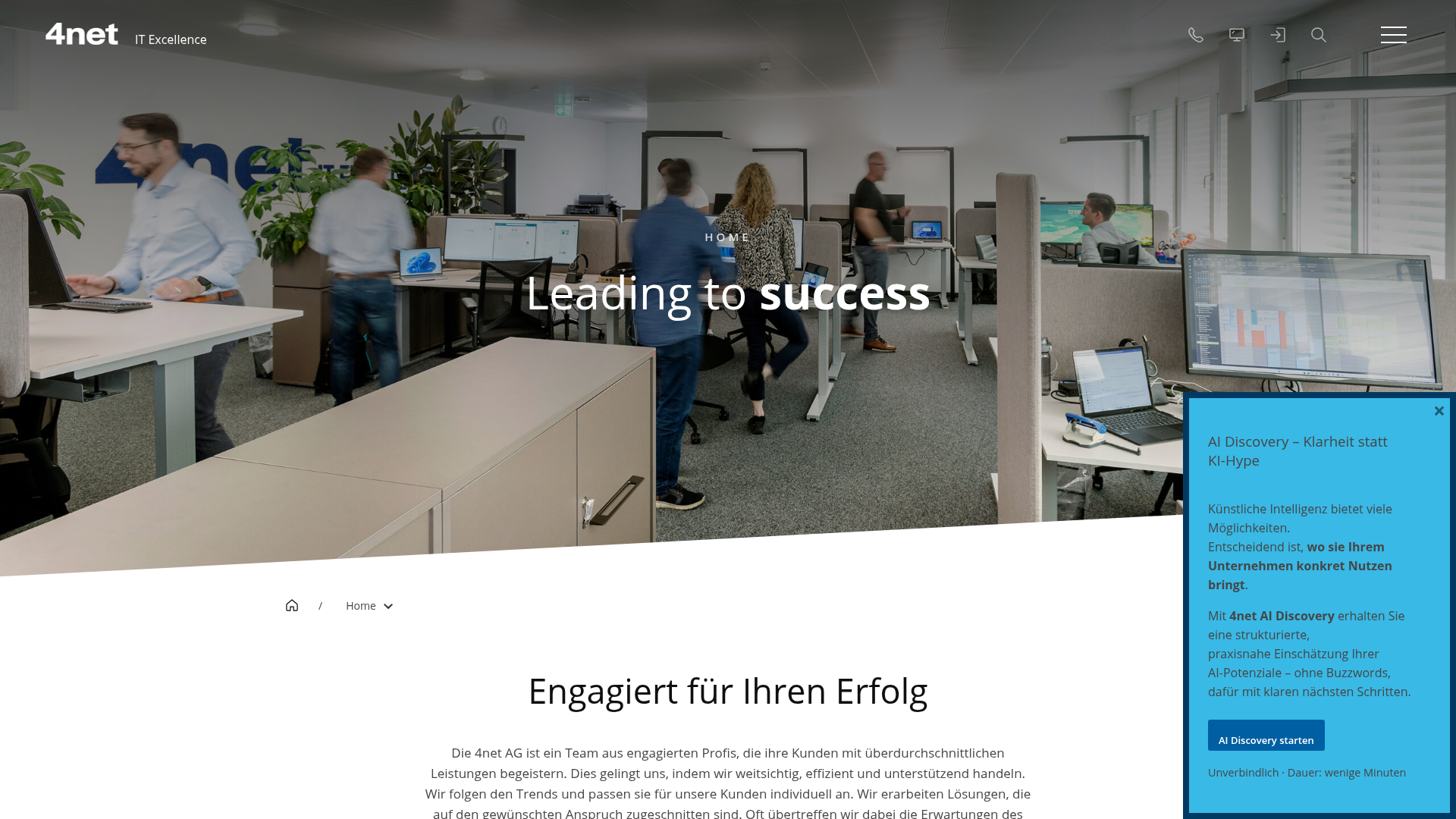 Website von 4net AG