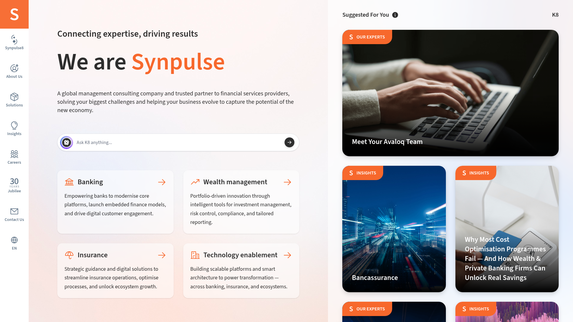 Website von Synpulse Schweiz AG