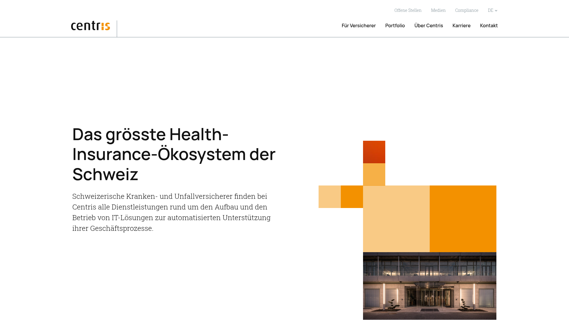 Website of Centris AG