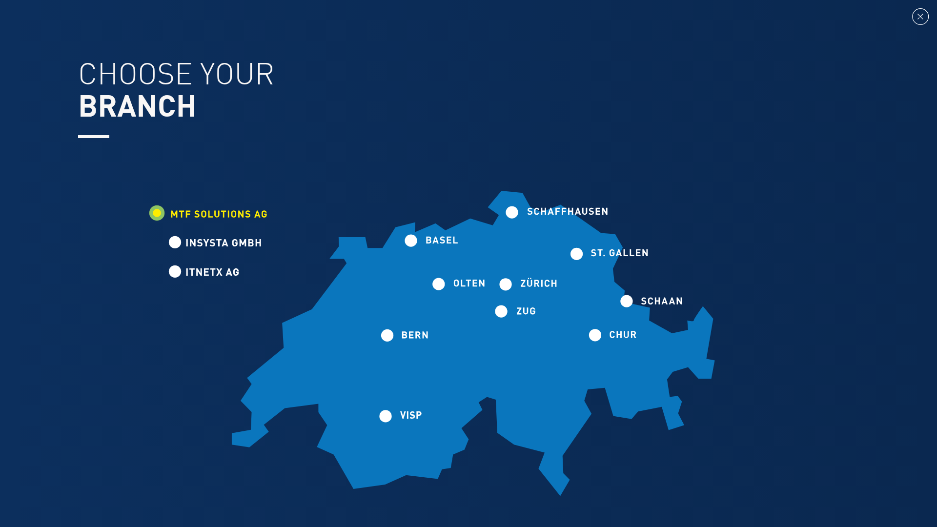 Website von MTF Solutions AG