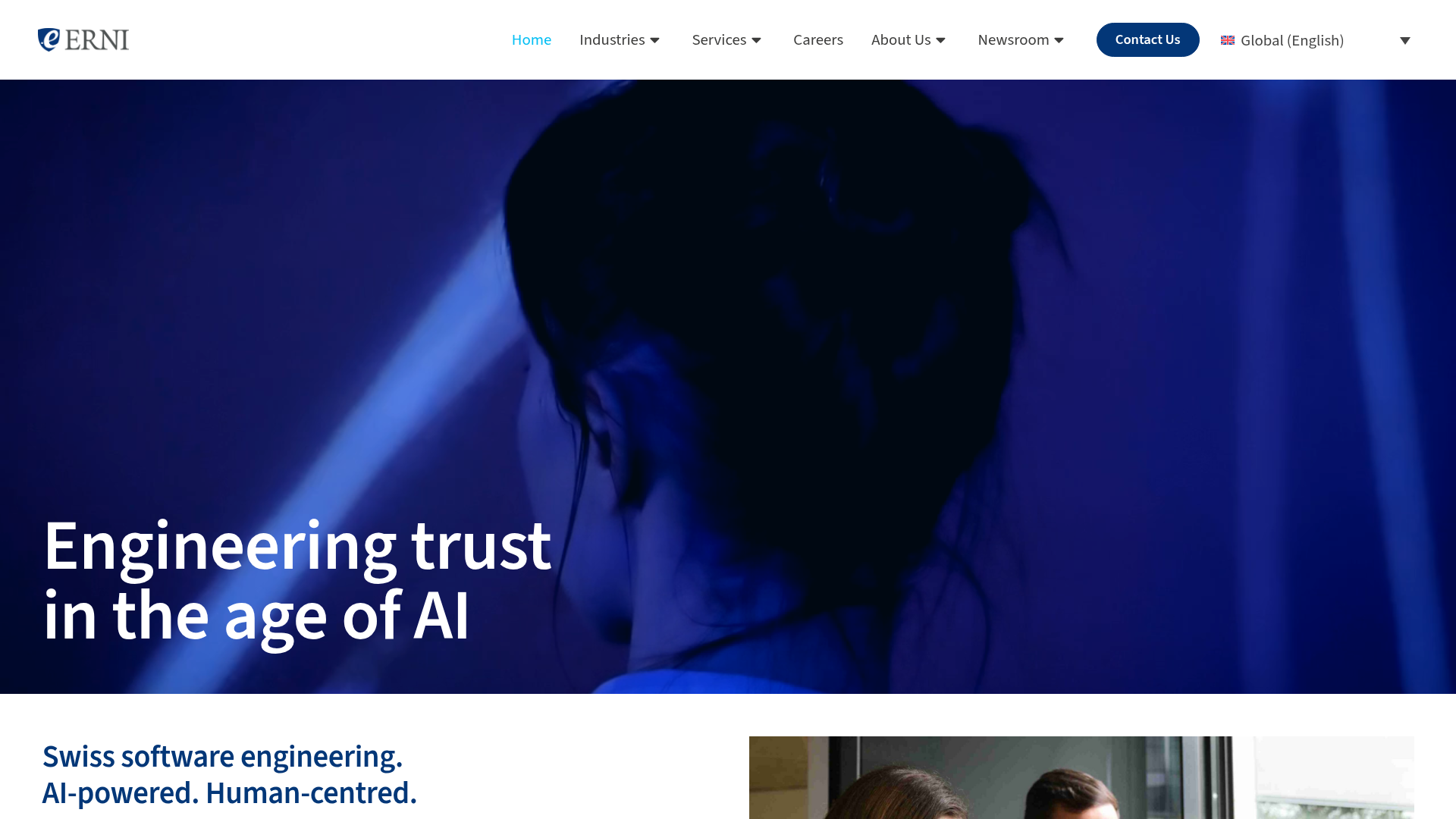 Website von ERNI Schweiz AG