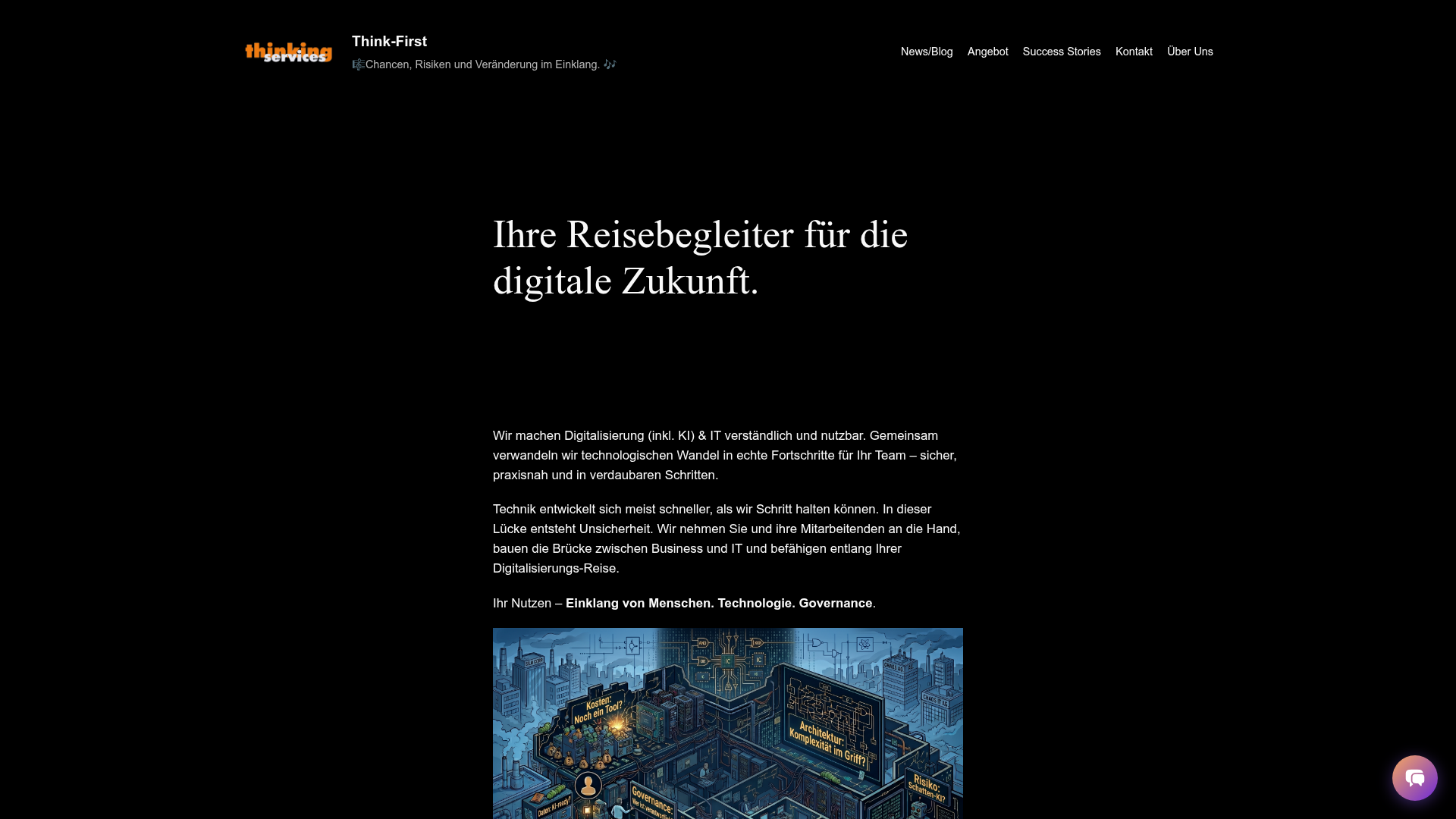 Website von thinking services ag