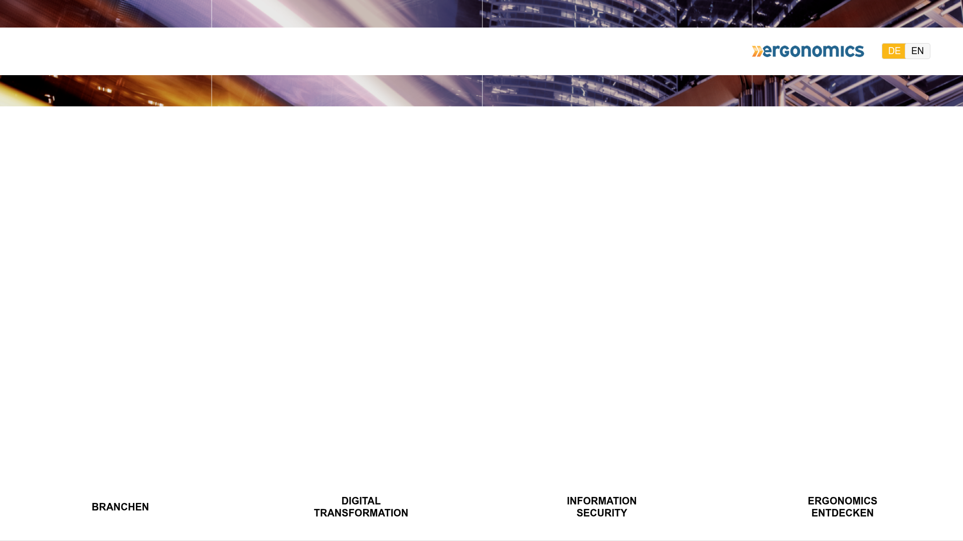 Website von Ergonomics AG